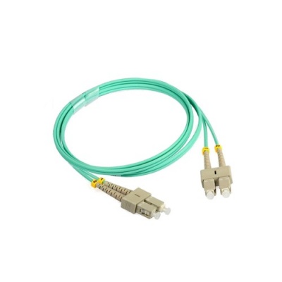 N122.7CCA2 LANmark-OF Slimflex Duplex Patch Cord DSC-DSC OM4 LSZH 2m Aqua