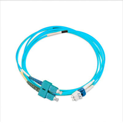 N122.5CLA5 LANmark-OF Slimflex Patch Cord DSC-DLC OM3 LSZH 5m Aqua