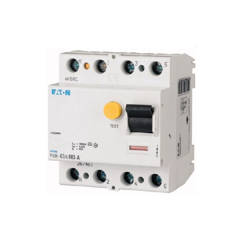 264294 INTERRUPTEUR DIFFÉRENTIEL PFGM - 4X25A 30MA TYPE AC / EATON