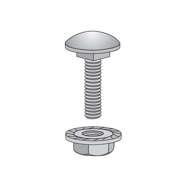 TCA612Z3 KIT INTERFLEX VIS M6X12 mm AVEC ECROU DENTE ZINGUE Z3