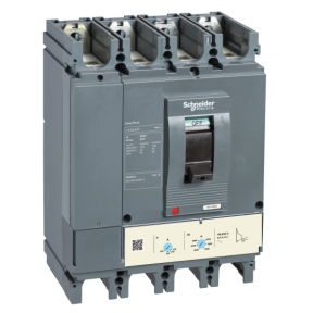 LV540309 Circuit breaker EasyPact CVS400F, 36 kA at 415 VAC, 400 A rating thermal magnetic TM-D trip unit, 4P 3d