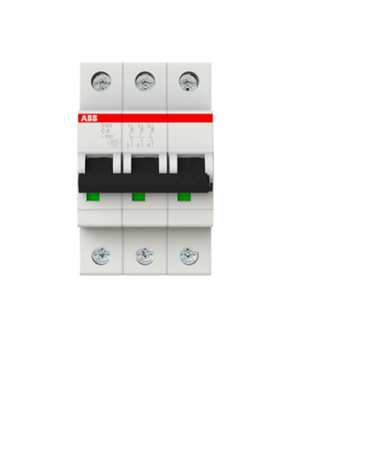 [ABB2CDS253001R0064] 2CDS253001R0064 Disjoncteur miniature - S200 - 3P - C - 6 ampères