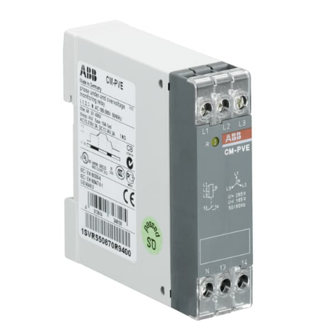 [ABB1SVR550870R9400] 1SVR550870R9400 CM-PVE Relais de surveillance de phase 1n/o, L1,2,3-N=185-265VAC