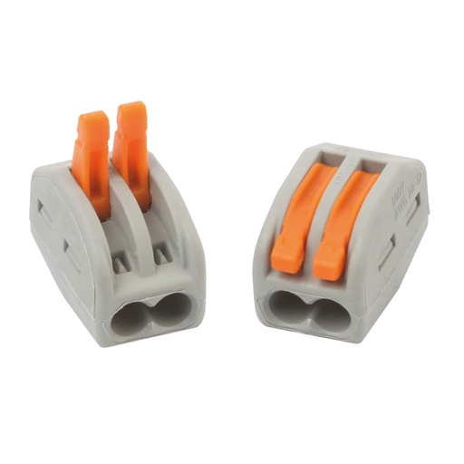 [TEM0767730] KCI-402 Code: 0767730 Borne de raccordement rapide par système de pince. Section 2,5 mm² (câble flexible), 4 mm² (câble rigide). 2 conducteurs, 250/400 V, 32 A