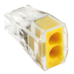 [TEM0767726] KBRM-102 Code: 0767726 Borne de raccordement rapide de type à enfichage direct. Section de 2,5 mm². 2 conducteurs, 250/400 V, 24 A