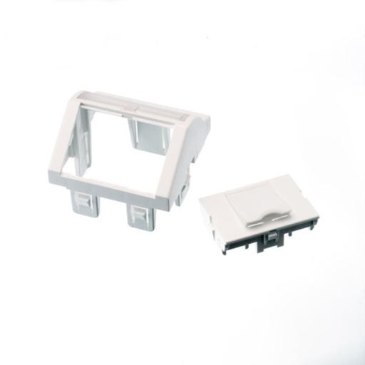 [NEX.N423.520] N423.520 Module LANmark EU style coudé 45 x 45 1 Snap-In blanc