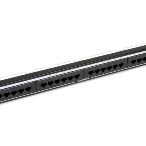 [NEX.N500.206] N500.206 Essential-6 PCB Patch Panel Non Blindé 24 RJ45 Cat 6 Connexion Arrière Noir