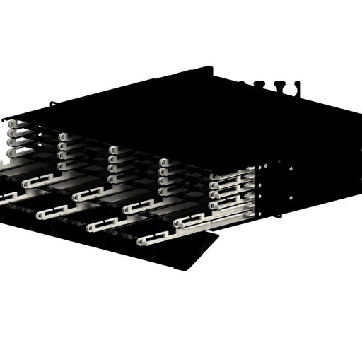 [NEX.NSPACE.PP2U] NSPACE.PP2U Panneau de brassage LANmark-OF ENSPACE UHD 2U 24x Modules Noir