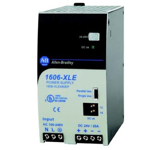 [1606-XLE480FPC] 1606-XLE480FPC Alimentation Essentielle 48V/56VDC 480W entrée 120/240V AC