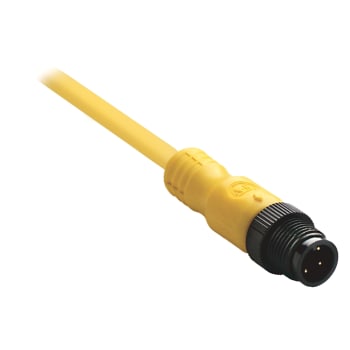 [889D-F4ACDM-4] 889D-F4ACDM-4 Patchcord:DCMicro(M12),Female,Straight,4-Pin,PVC,Yellow 22AWG