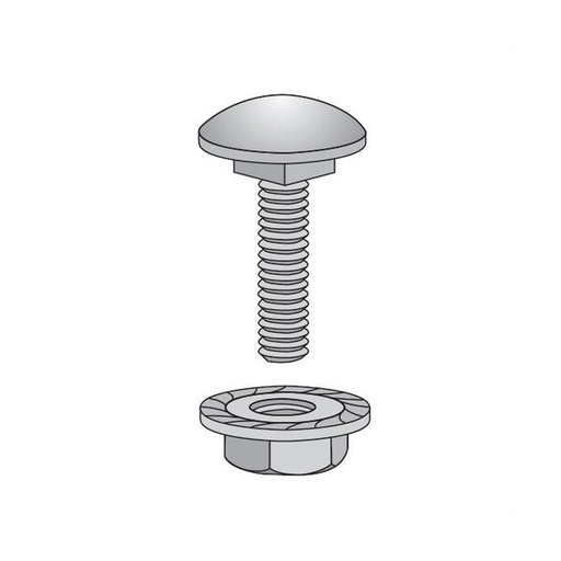 [TCA612Z3] TCA612Z3 KIT INTERFLEX VIS M6X12 mm AVEC ECROU DENTE ZINGUE Z3